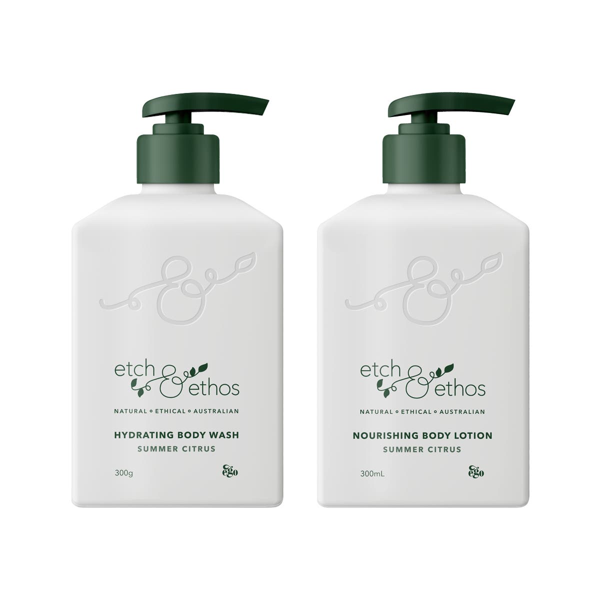 etch&ethos Body Wash & lotion Botanical Bloom 300g Bundle 