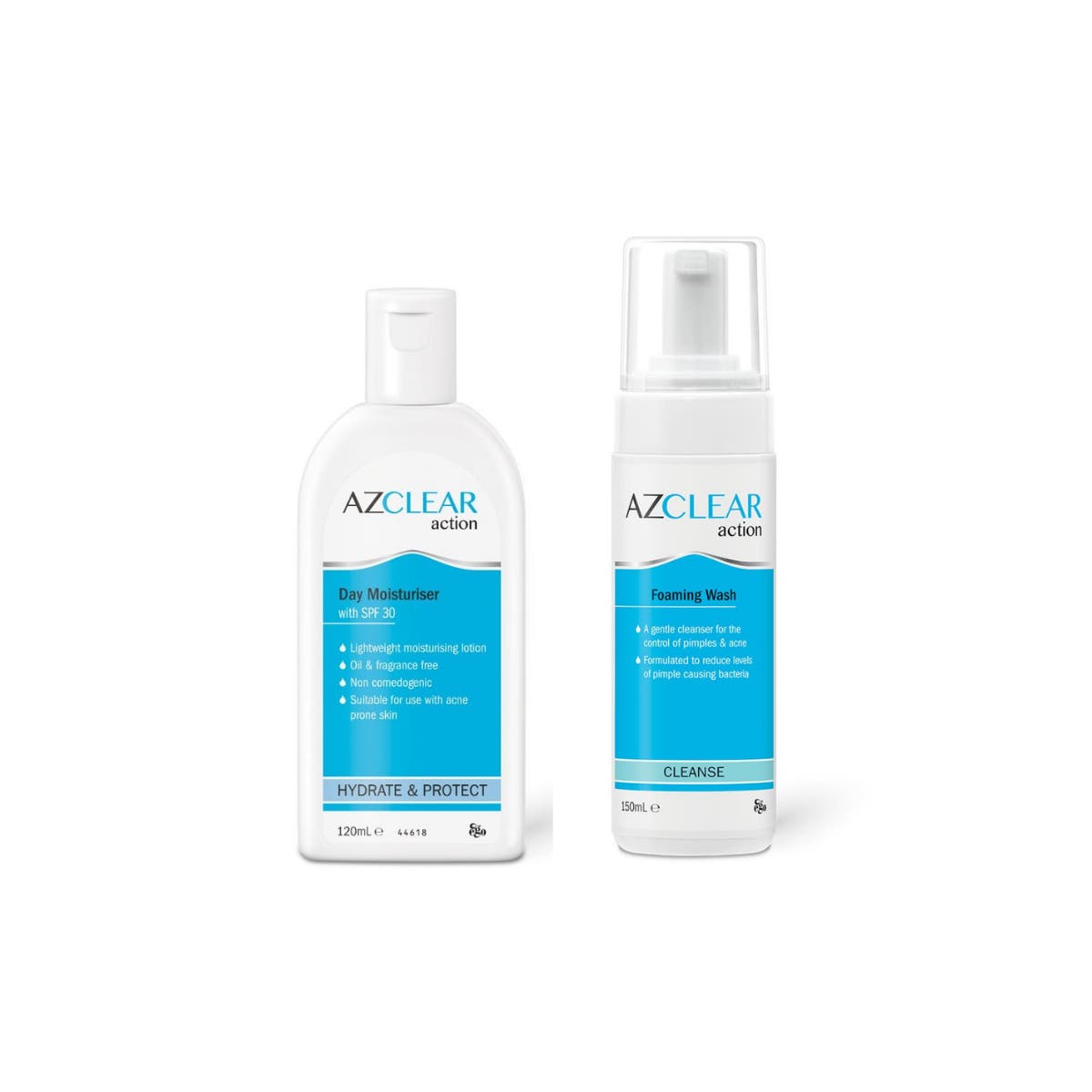 Azclear Action Acne Wash & Moisturiser Bundle